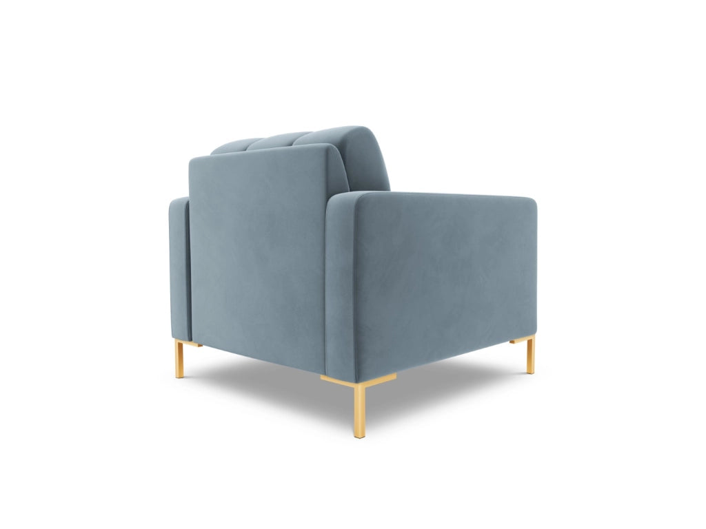 Cosmopolitan Design - Poltrona "Bali" in velluto azzurro 