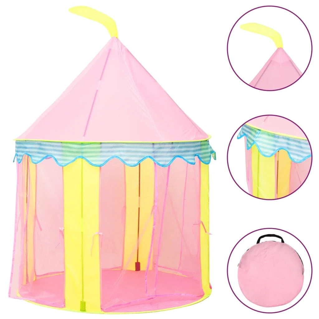 Tenda da gioco per bambini 100 x 100 x 127 cm rosa 02_0005131
