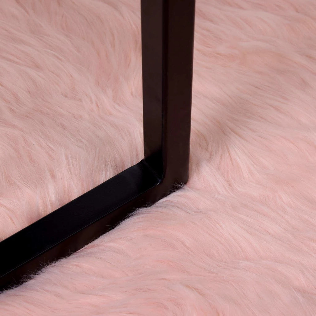 Tappeto in finta TAFALLA | Tappeto del soggiorno Rosa 80 x 150 cm Poliestere
