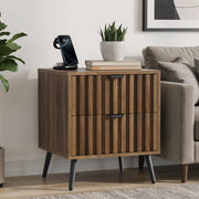 Comodino con 2 Cassetti ¨C MINIMAL ¨C Noce, 45x40x53 cm