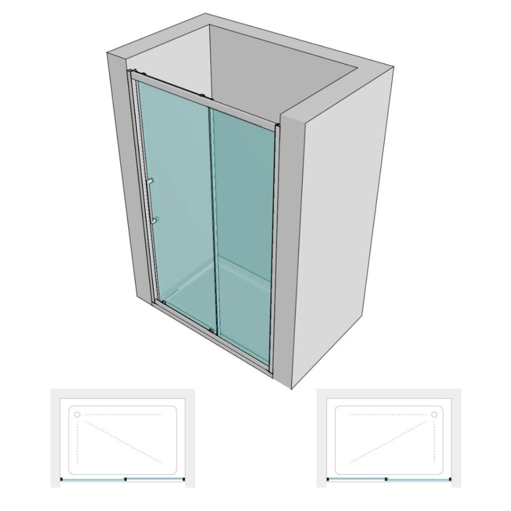 Lato porta box doccia angolare nicchia dafne cristallo 6 mm 70 cm stampato