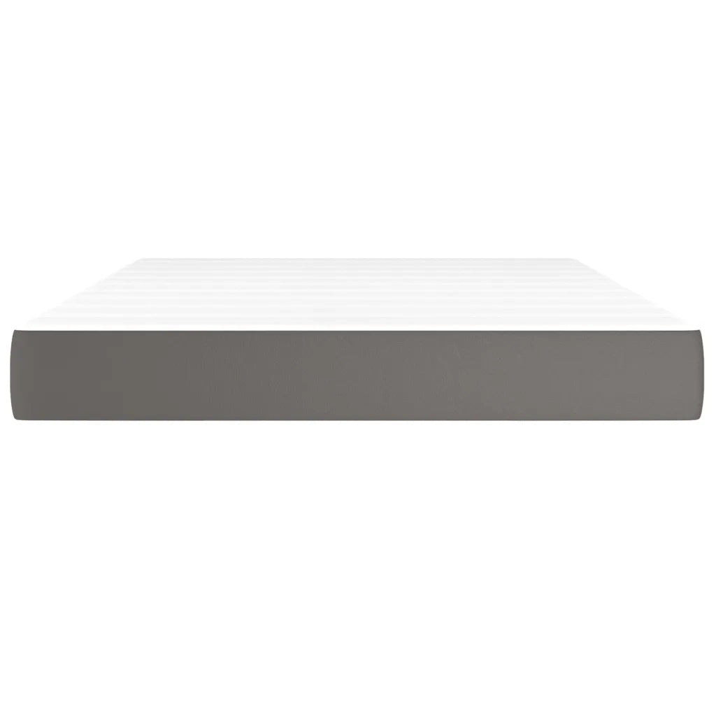 Materasso a Molle-Materasso per letto Grigio 140x200x20 cm in Similpelle