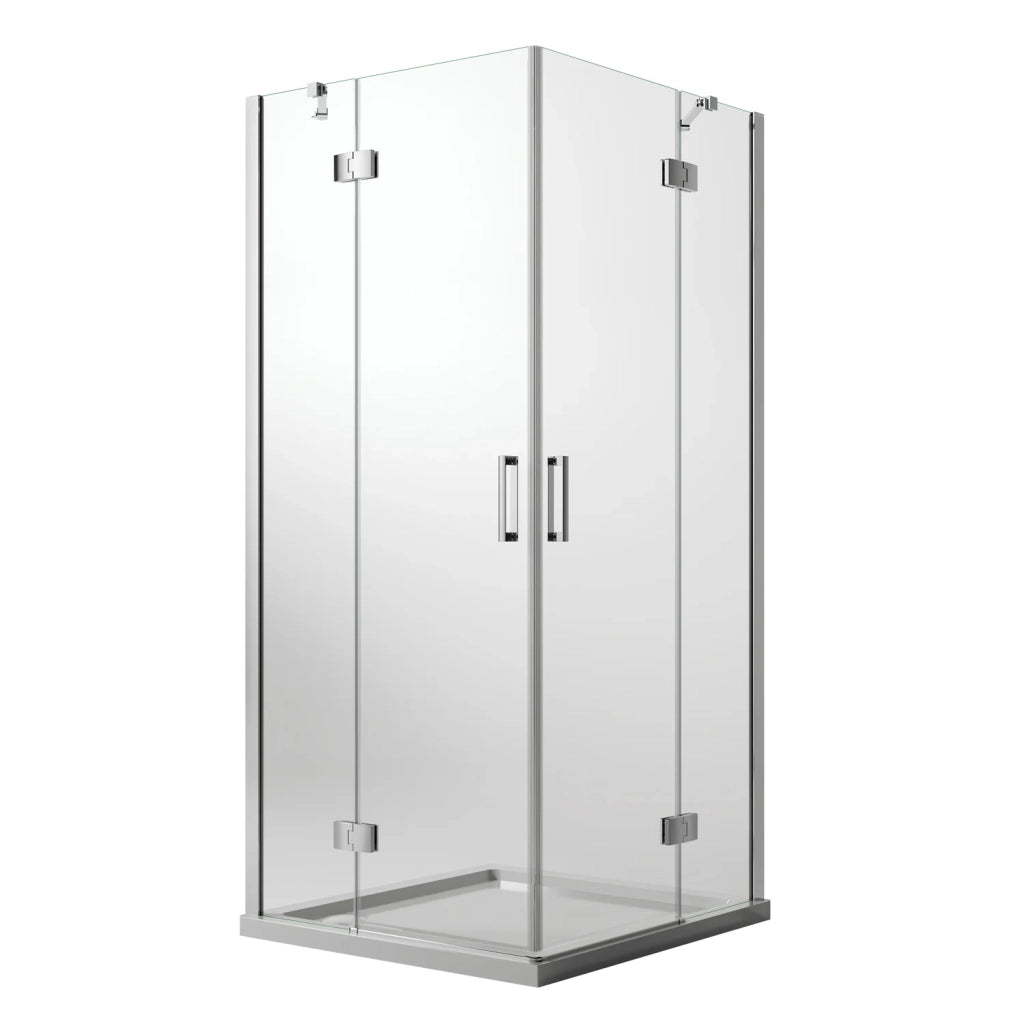 Box Doccia 100x120 CM H190 Trasparente con Easyclean mod. Flip Anta + Anta Ap. Battente