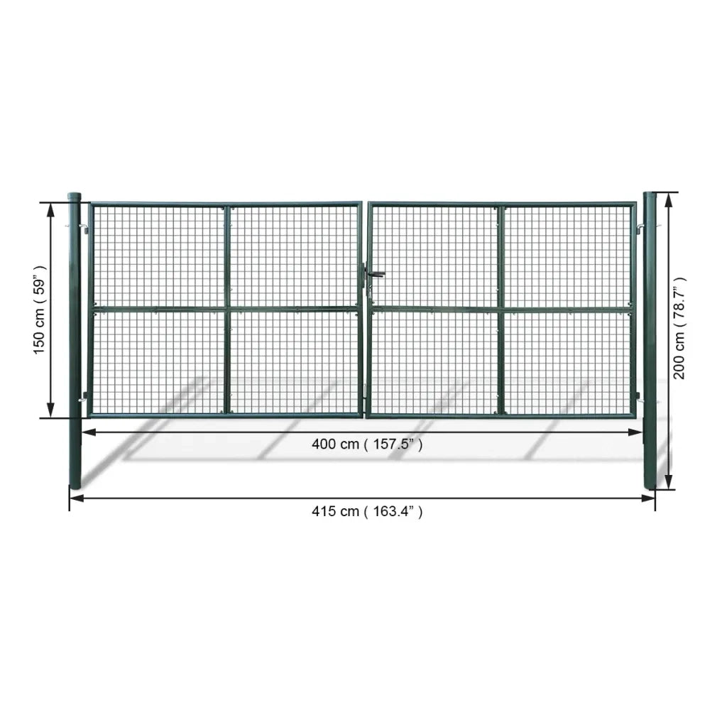 Cancello da Giardino in Rete 400x150 cm 141391