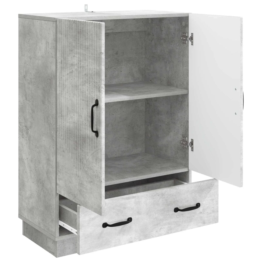 Credenza | Madia | Buffet da pranzo | Armadio da pranzo Grigio Cemento 66 x 34,5 x 92 cm Legno ingegnerizzato