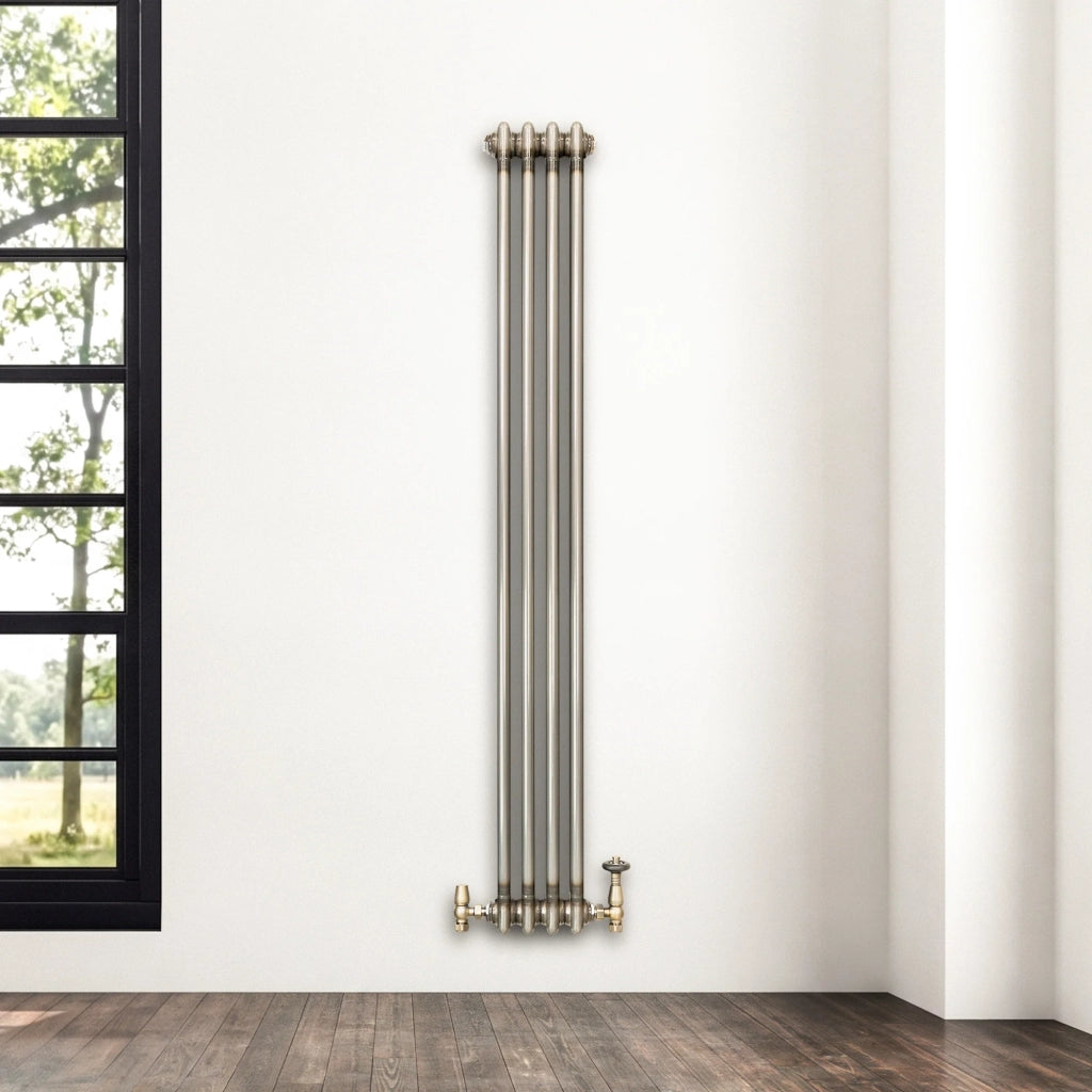 Radiatore 2 Colonne Verticale Metallo Grezzo 1500x200 mm