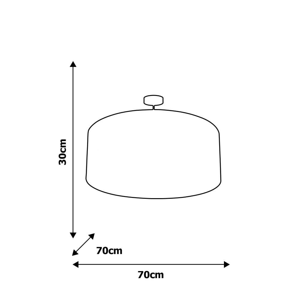 Lampada soffitto Milagro Pierre 3xE27 70cm nera/bianca