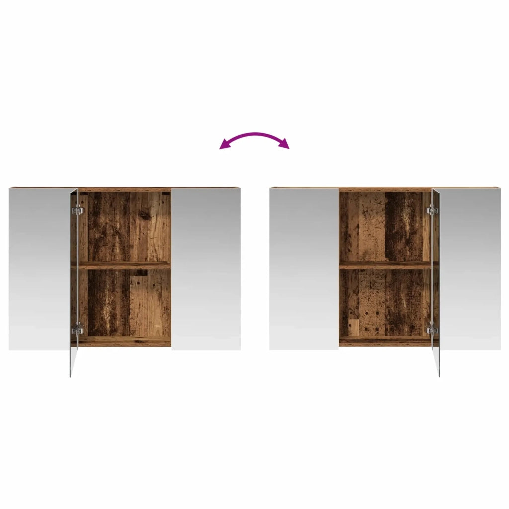 Mobiletto per specchio da bagno con lo scaffale Legno vecchio 889125