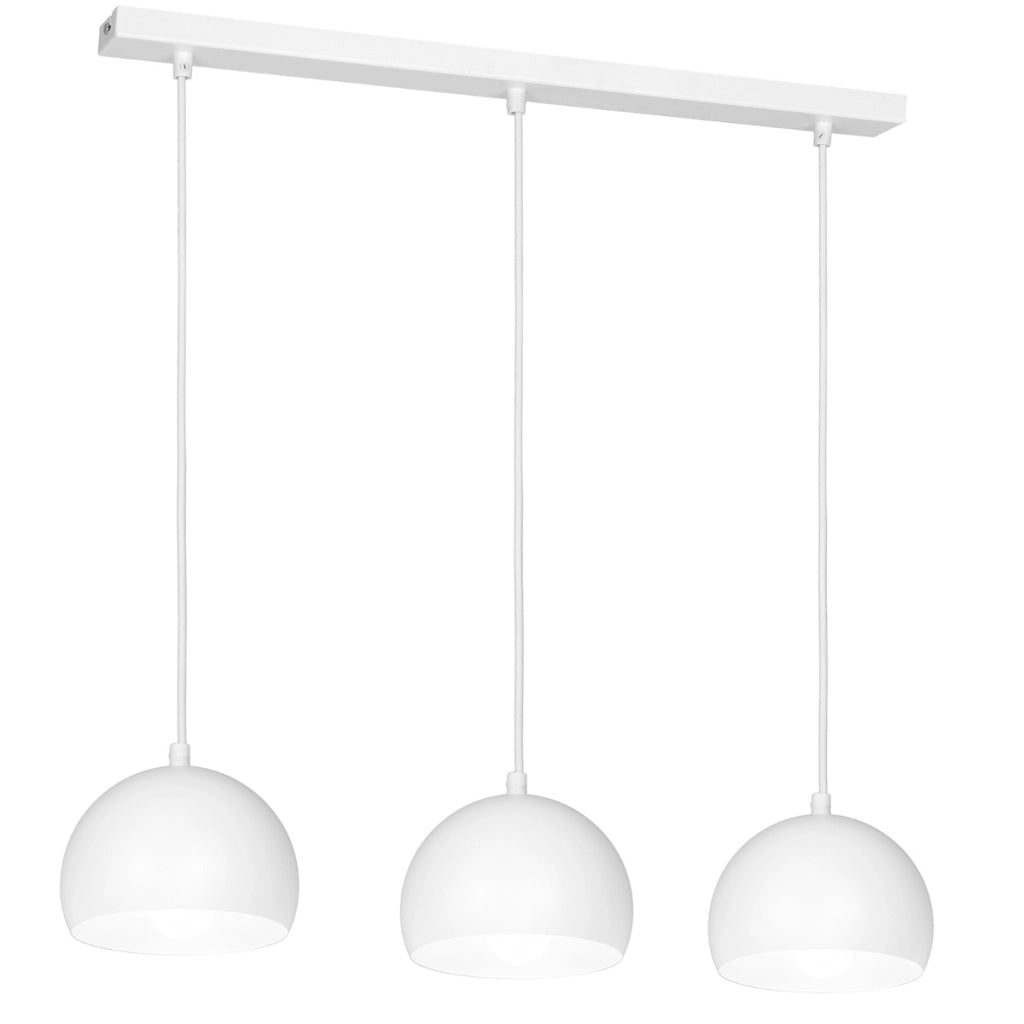 Lampada a sospensione bianca 3 luci barra 65cm Sool Luminex