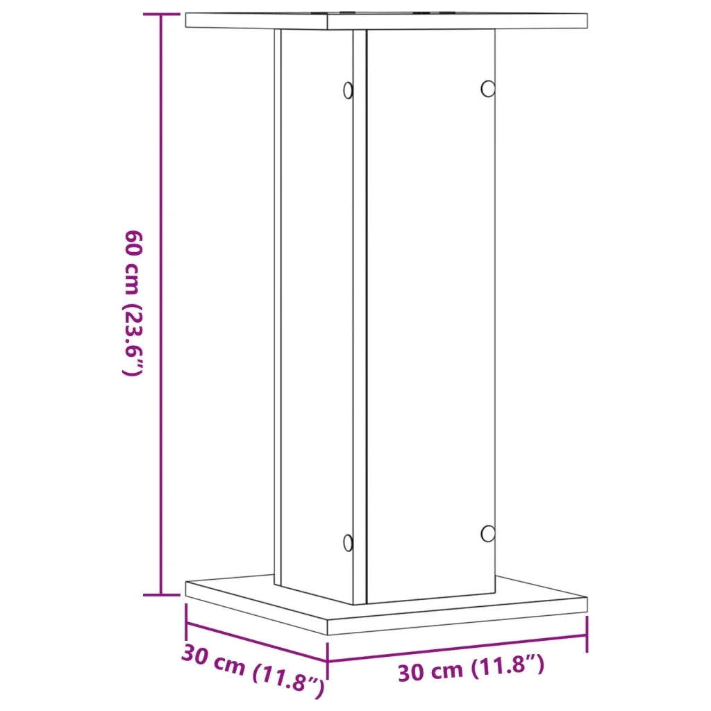 Supporti per piante | Sostegno per piante 2 pz Legno Vecchio 30x30x60 cm Truciolato