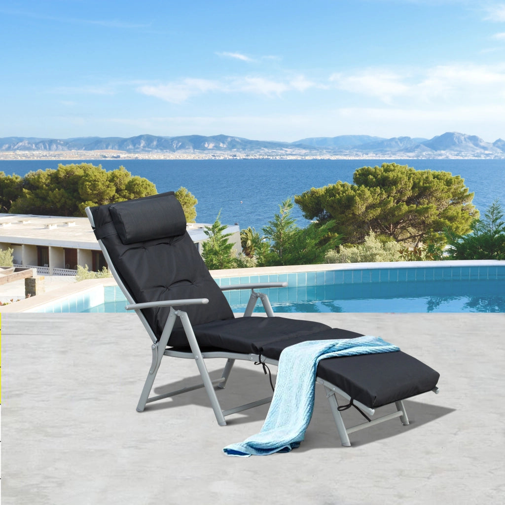 Sdraio pieghevole con cuscini ¨C zephmum ¨C Grigio 160x60 cm