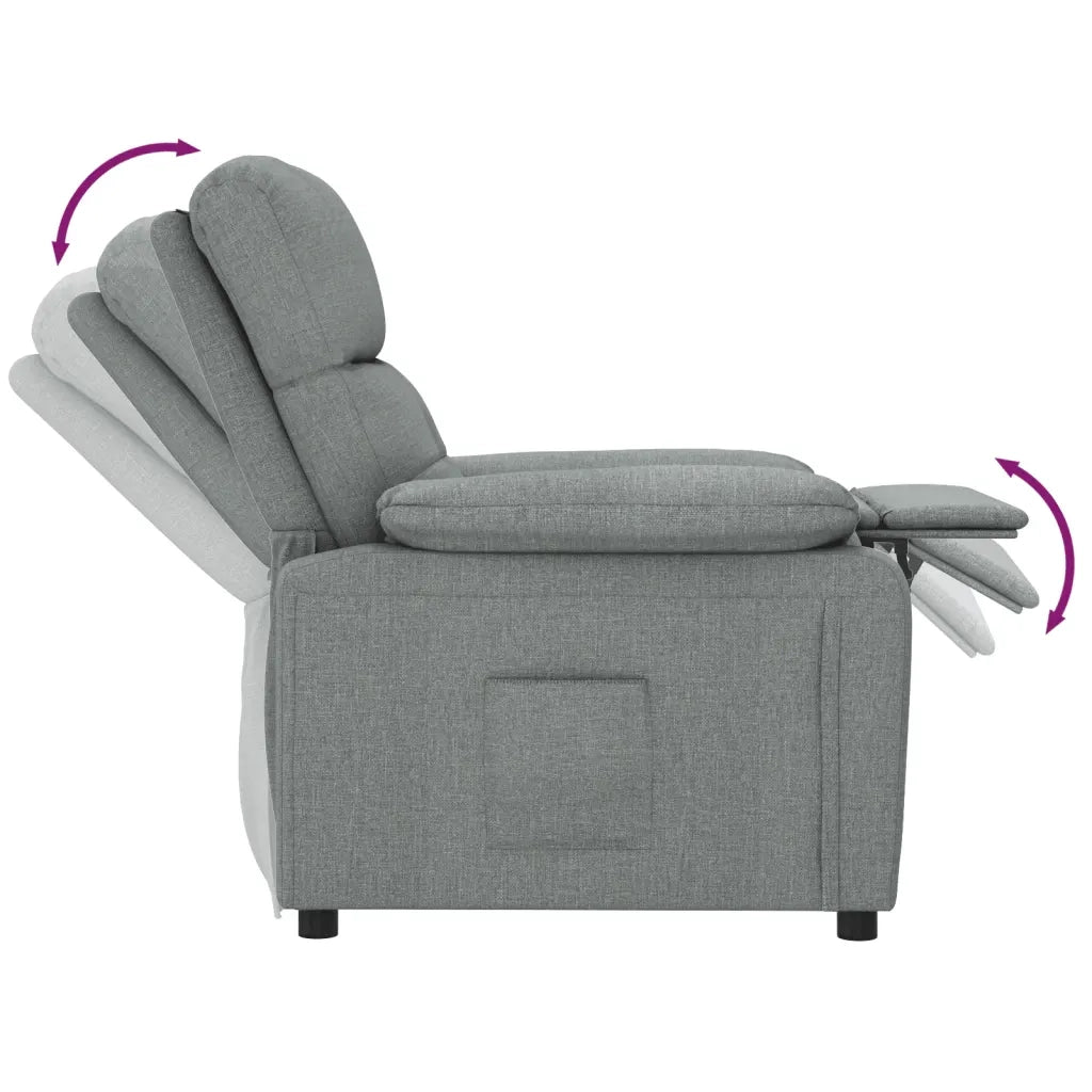 Poltrona Reclinabile in Tessuto Grigio Scuro 348276