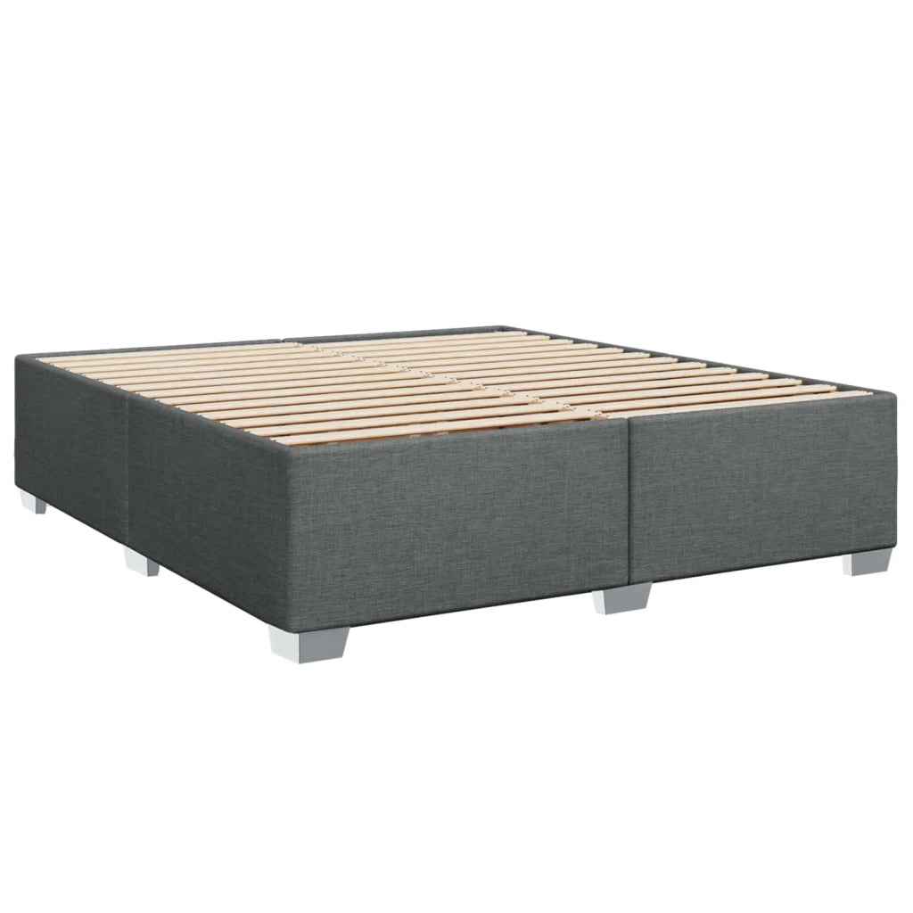 Letto box spring con materasso Grigio Scuro 200 x 200 cm 3450552
