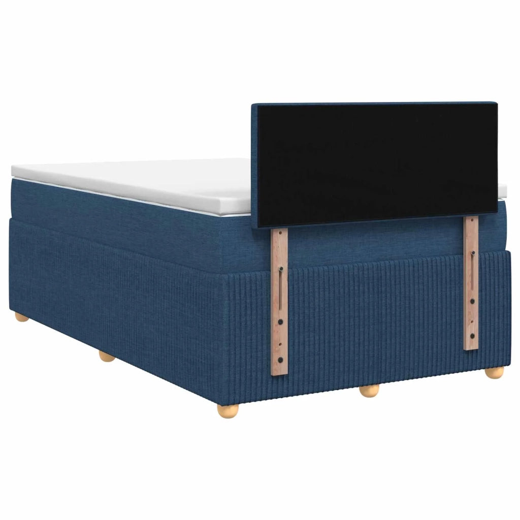 Letto box spring con materasso Blu 120 x 200 cm Tessuto 3452917