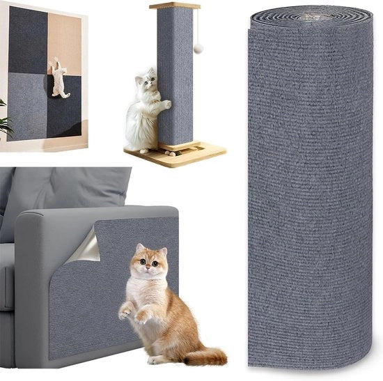 Matto Autoadesivo per Gatti 150 x 30 cm - Grigio Chiaro