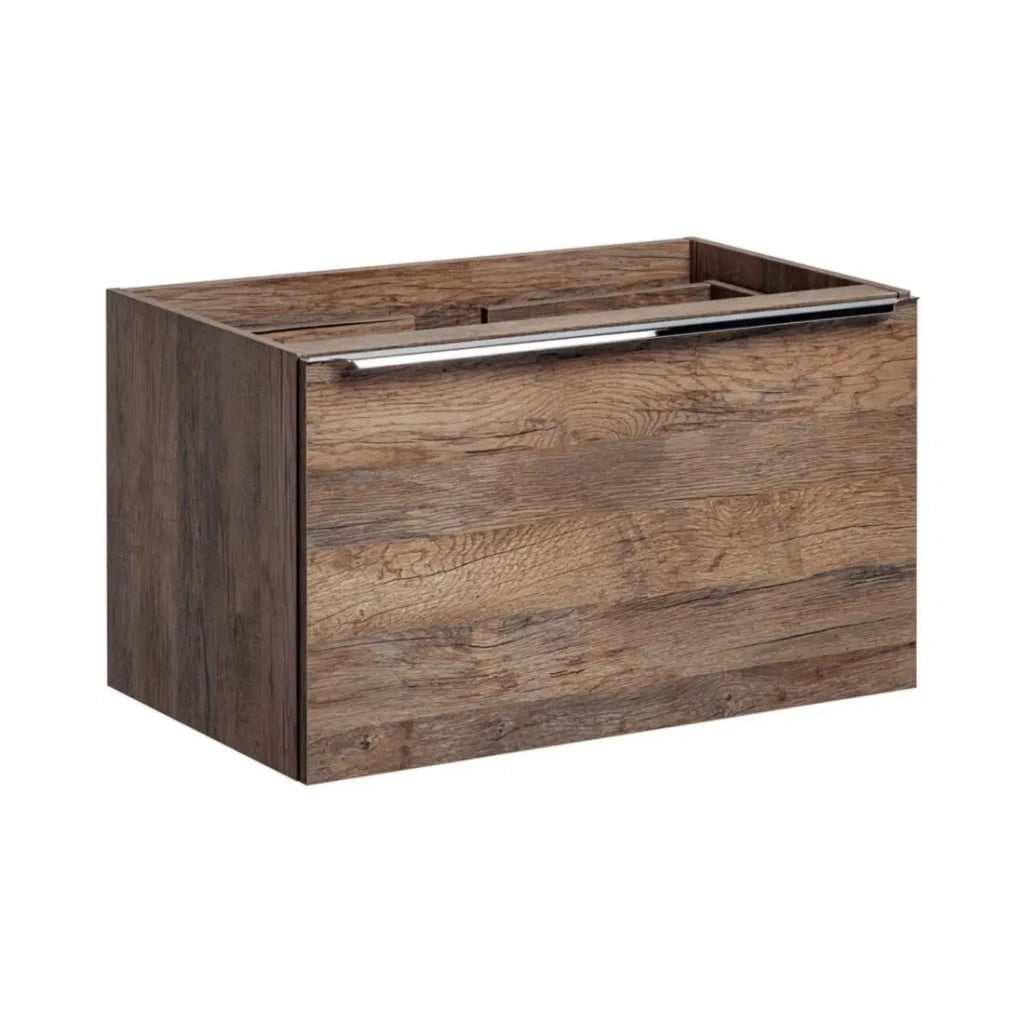 Mobile sottolavabo VANTA rovere scuro 60 cm – Modulo sospeso con cassetti