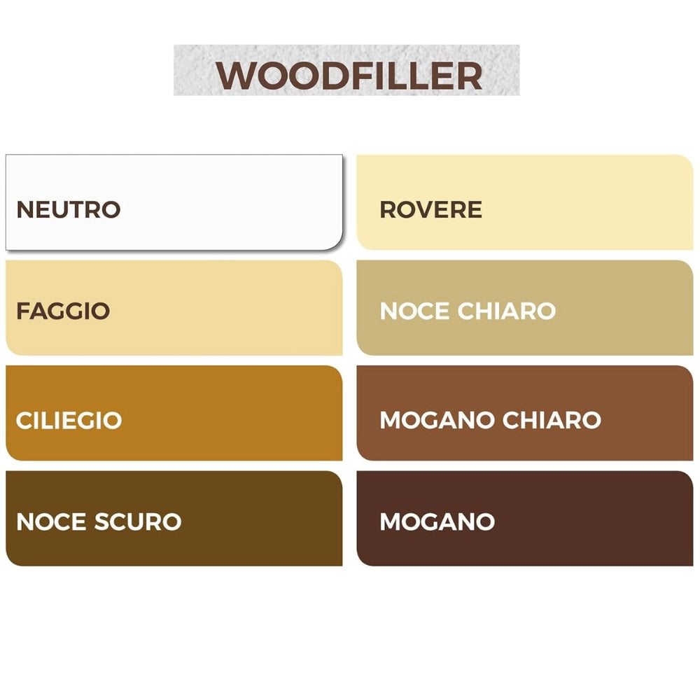 Aguaplast woodlite stucco pronto per legno resistente alle crepe 1 kg *** colore- noce scuro, confezione 1