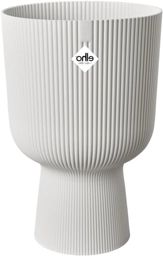 Vibes Fold Coupe 30 - Vaso per piante per interni - Ø 29,5 cm - Bianco - 100% materiale di riciclo di plastica