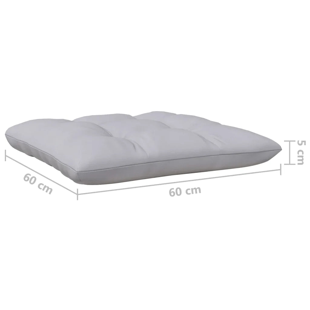 Set Divani da Giardino 3 pz | Set Salotto da Giardino con Cuscini Grigi Massello di Pino