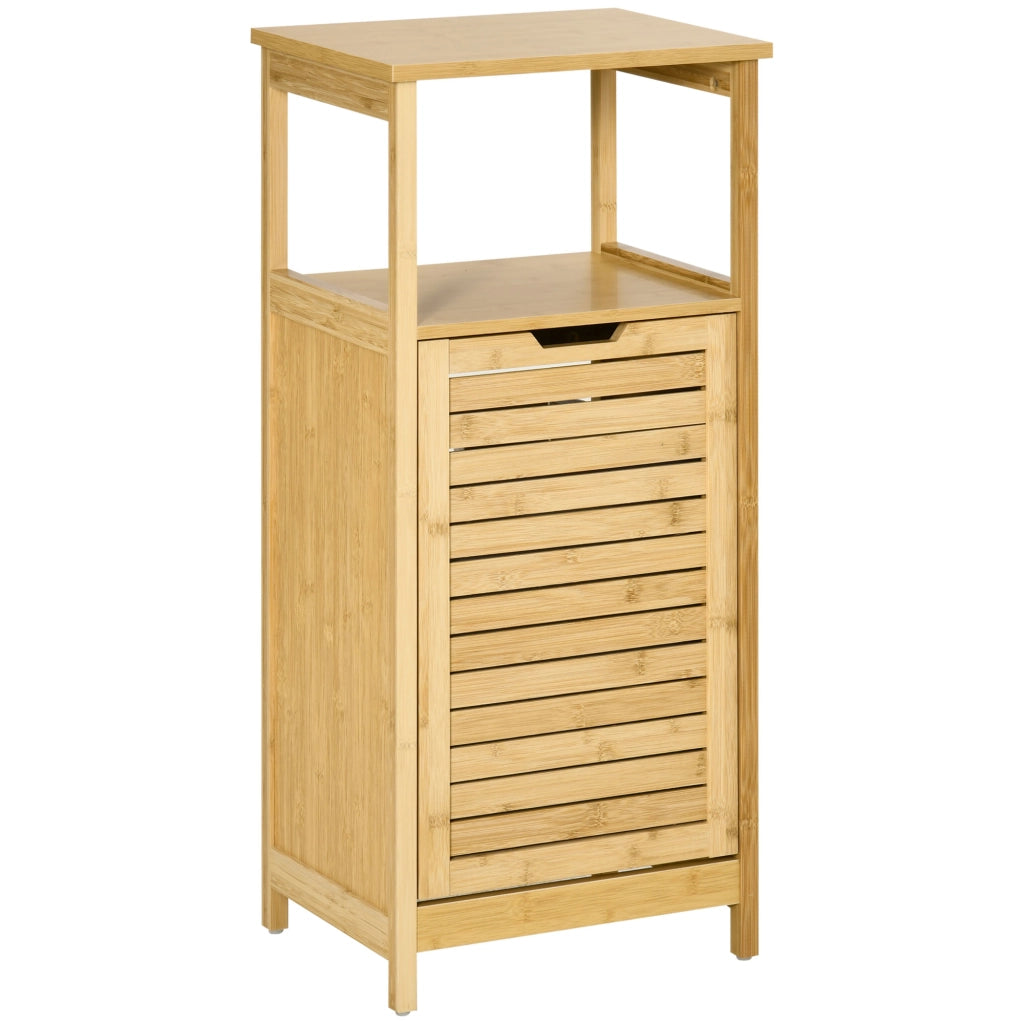 Mobile Bagno con Cestino ¨C Minimal ¨C MDF e Bamb¨´ 40x30x86.5cm