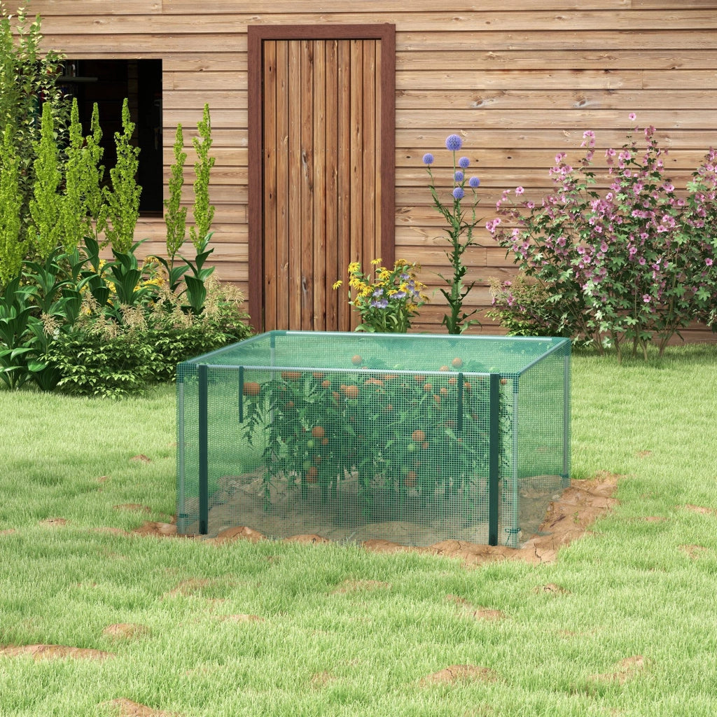 Rete Protettiva per Piante ¨C Minimal ¨C Verde/Argento 125x125x62.5 cm