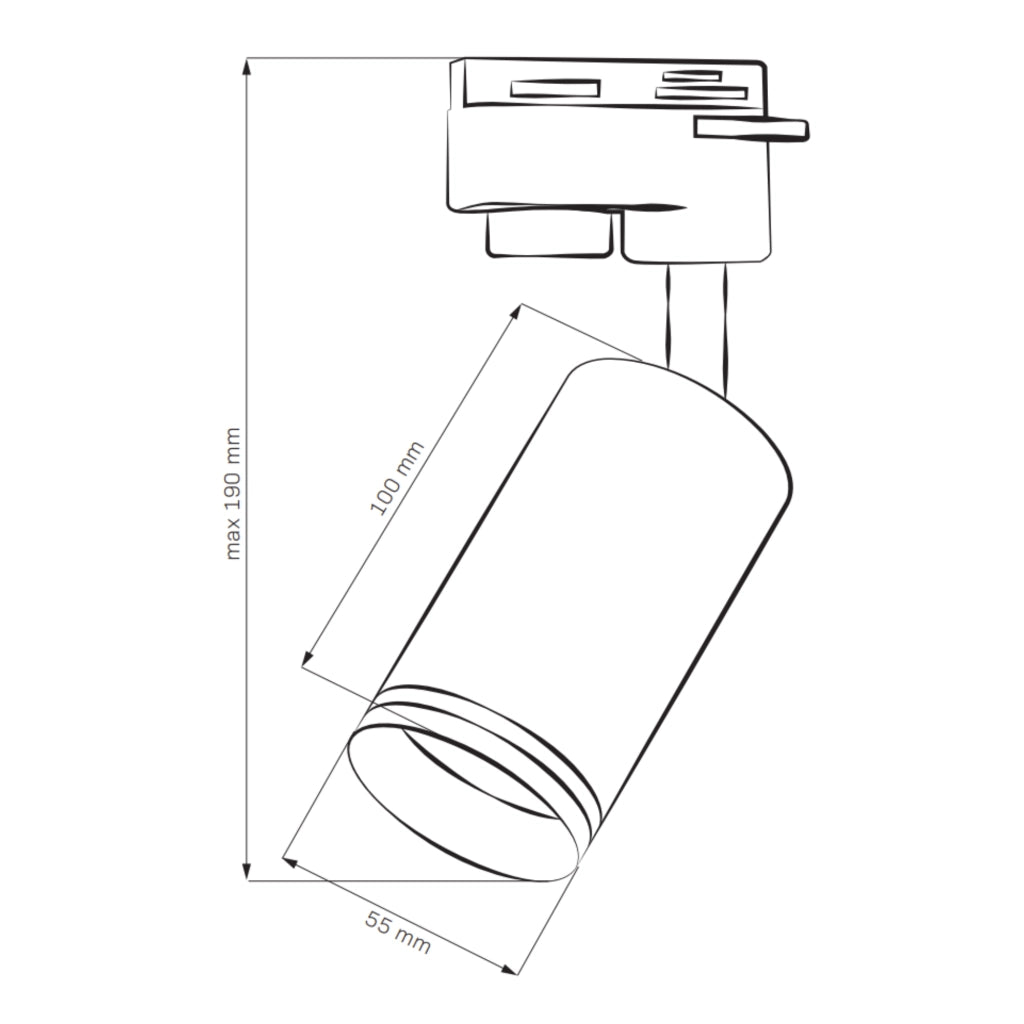 Kit binario 1m 3 faretti GU10 bianco Paris Polux 321589