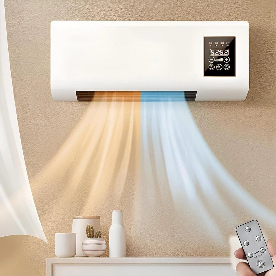 TERMOVENTILATORE RISCALDATORE RINFRESCATORE PORTATILE DA PARETE VENTILATORE
