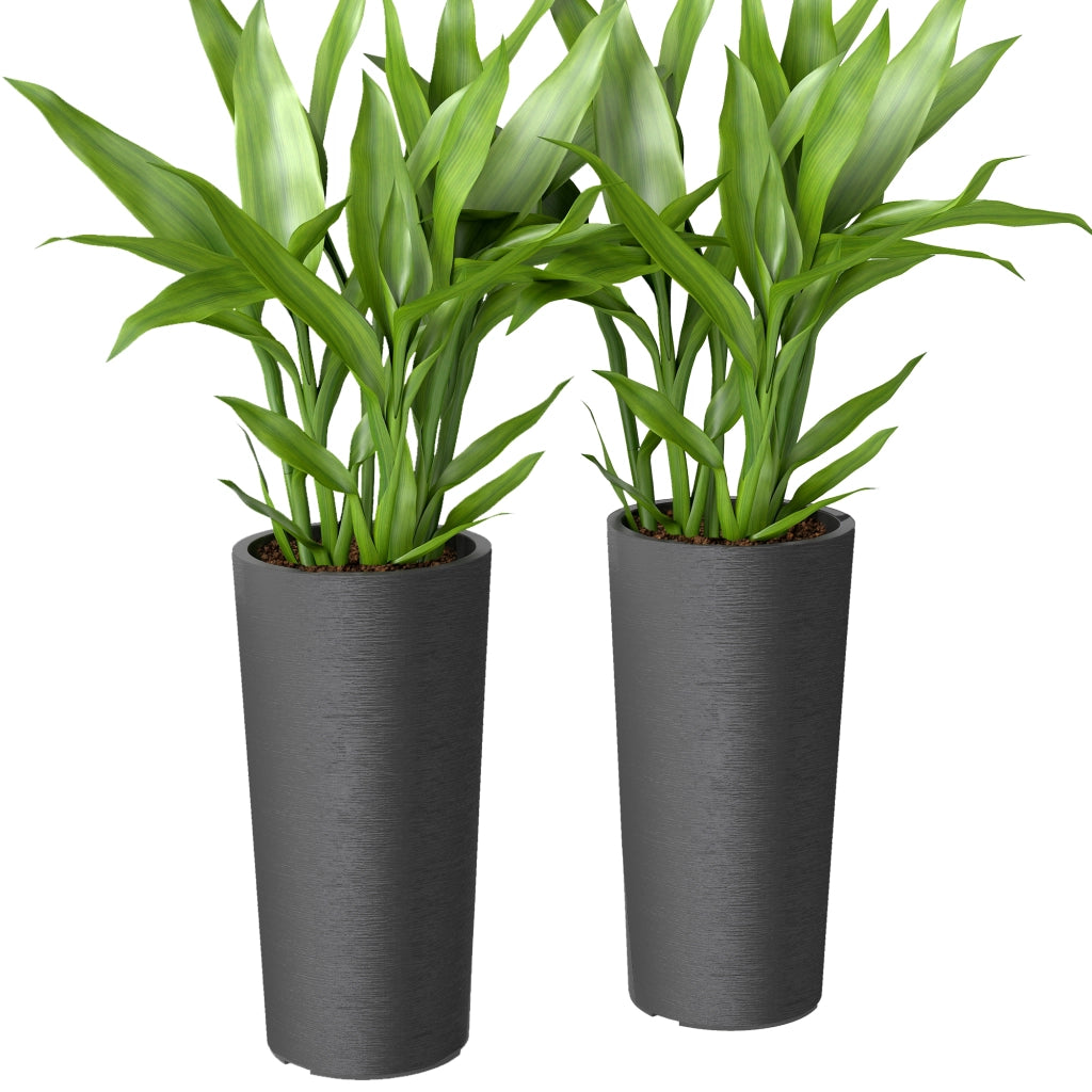 Vaso da Fiori Stapelbar ¨C Minimal ¨C 35x35 cm Rotondo Grigio Scuro