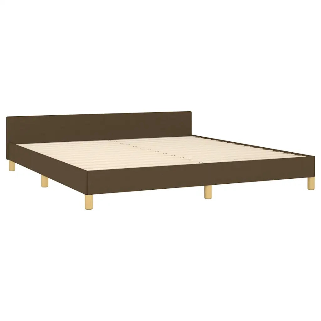 Giroletto senza Materasso Marrone Scuro 160x200 cm Tessuto 347426