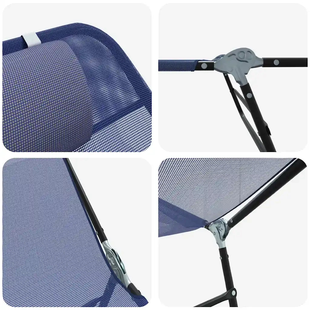 Lettino prendisole pieghevole Blu navy 182 x 55 x 85,5 cm 42003154