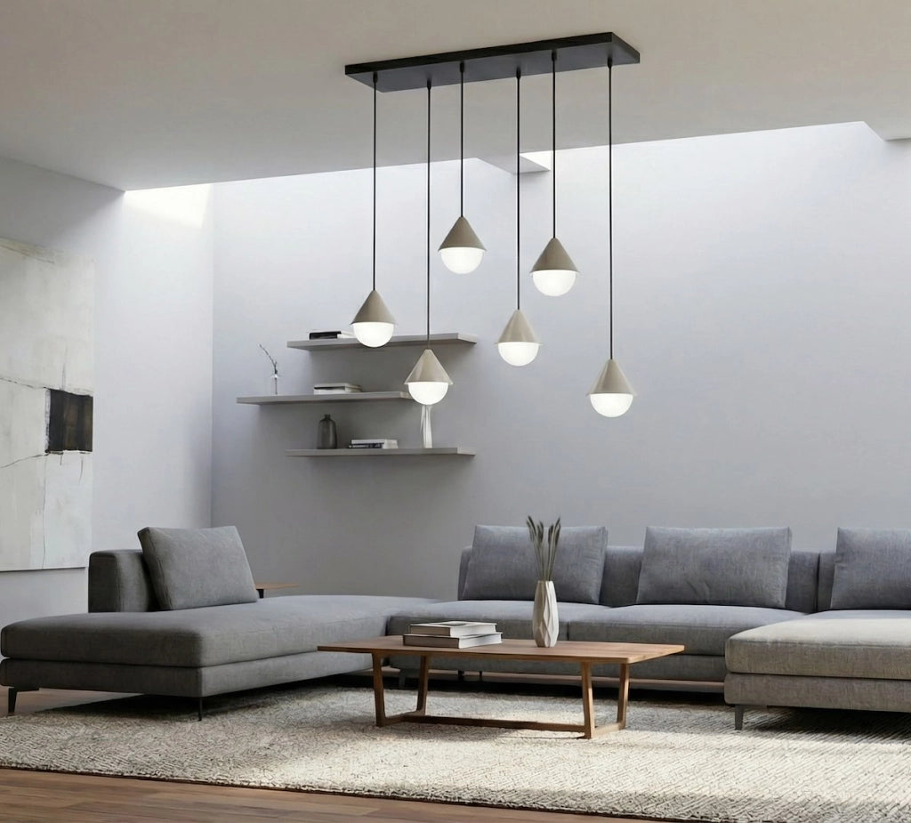 Lampada a sospensione GIRO nera-beige-bianca 6xG9 Emibig