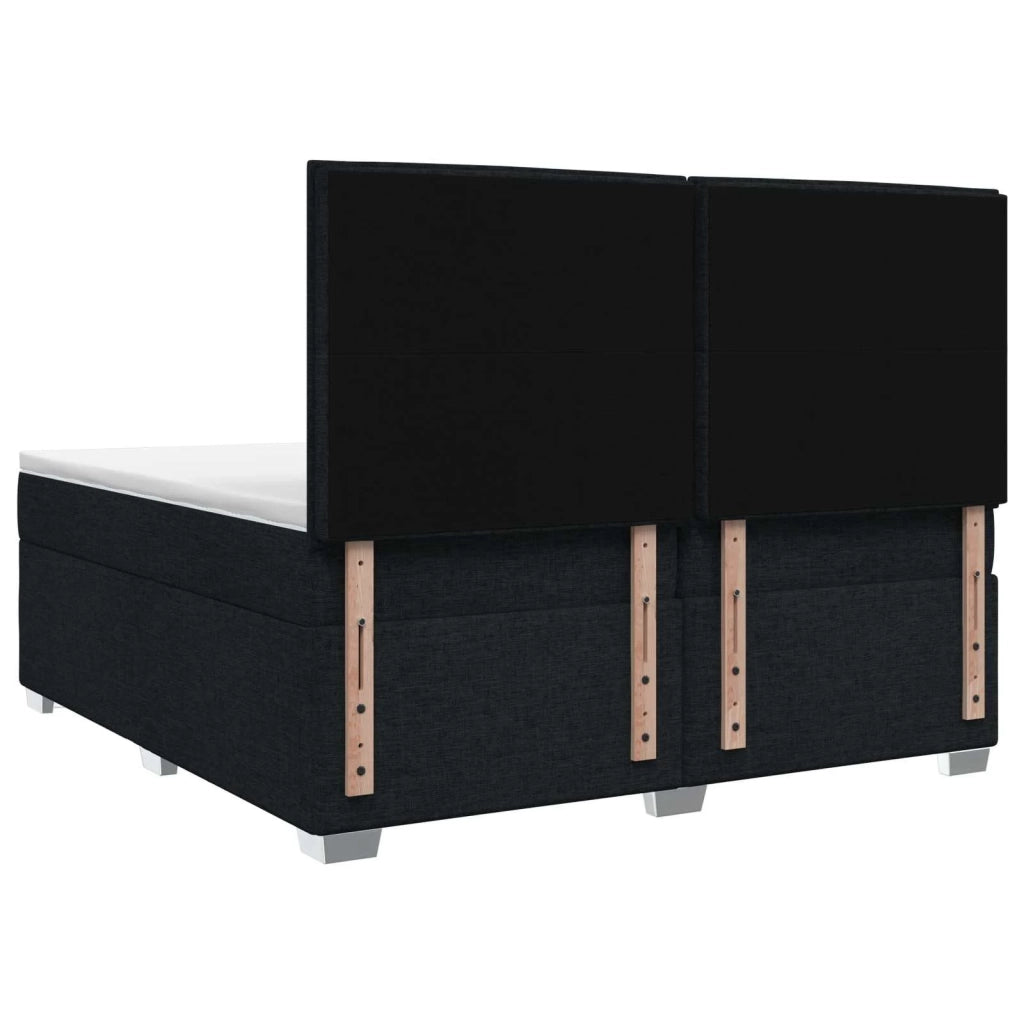 Letto box spring con materasso Nero 200 x 200 cm Tessuto 3454959