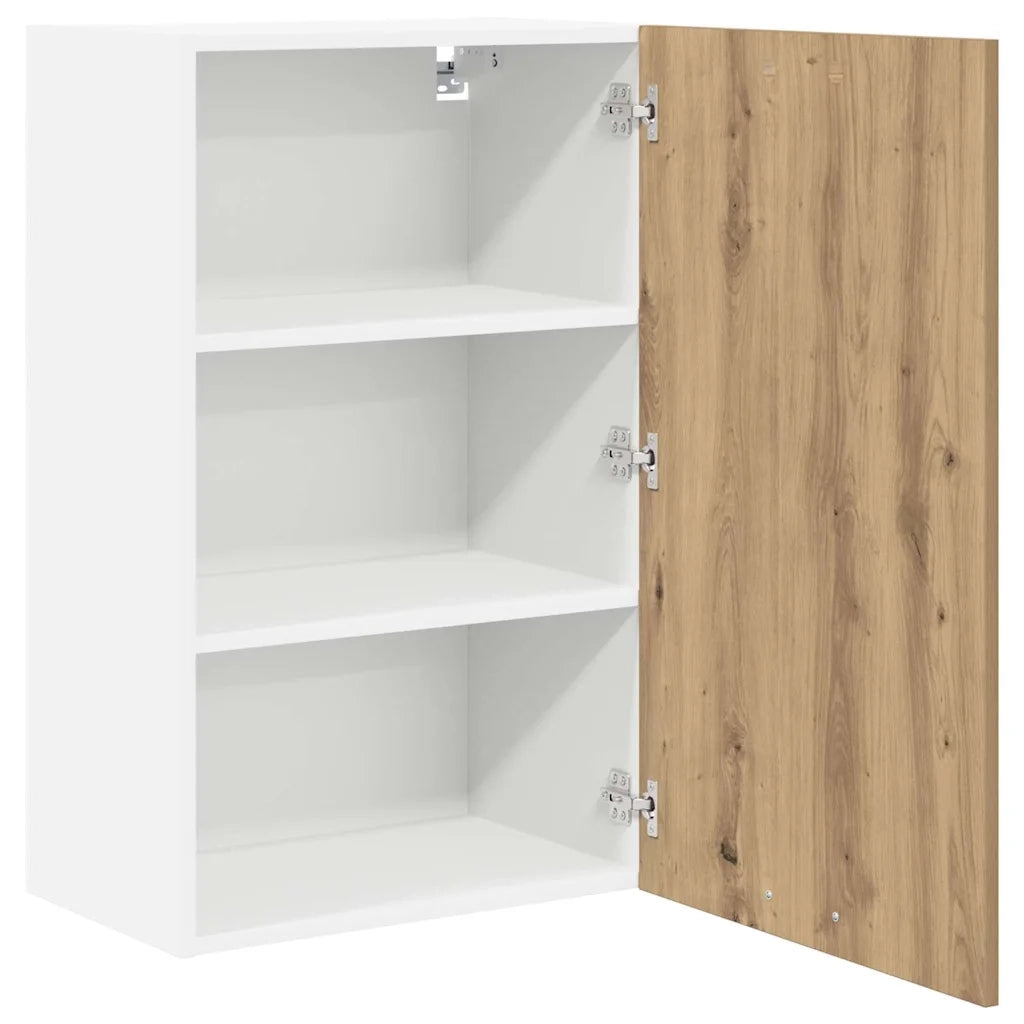 Armadio pensile Rovere Artigiano e Bianco 50 x 31 x 80 cm 884273