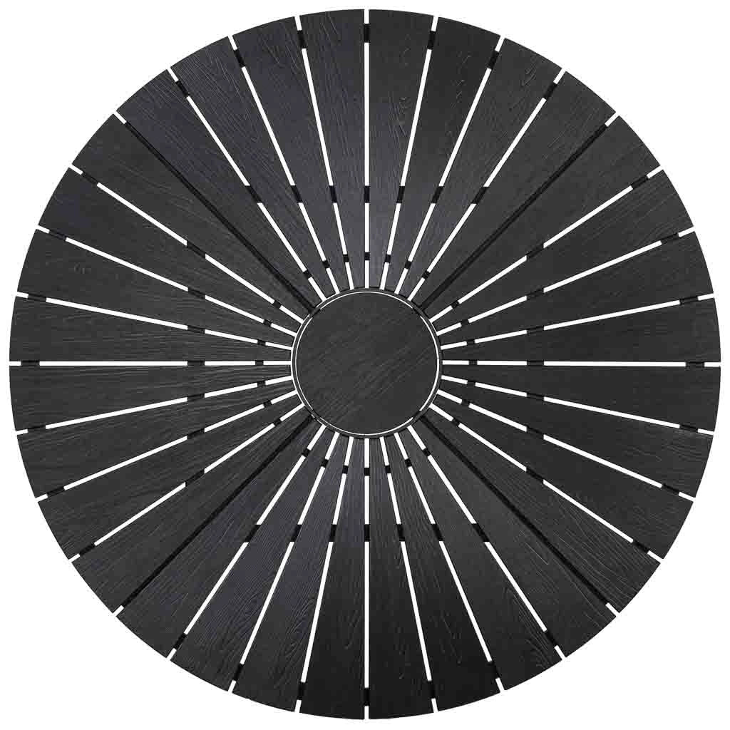 Tavolo in alluminio nero, P109,5 x 72 cm