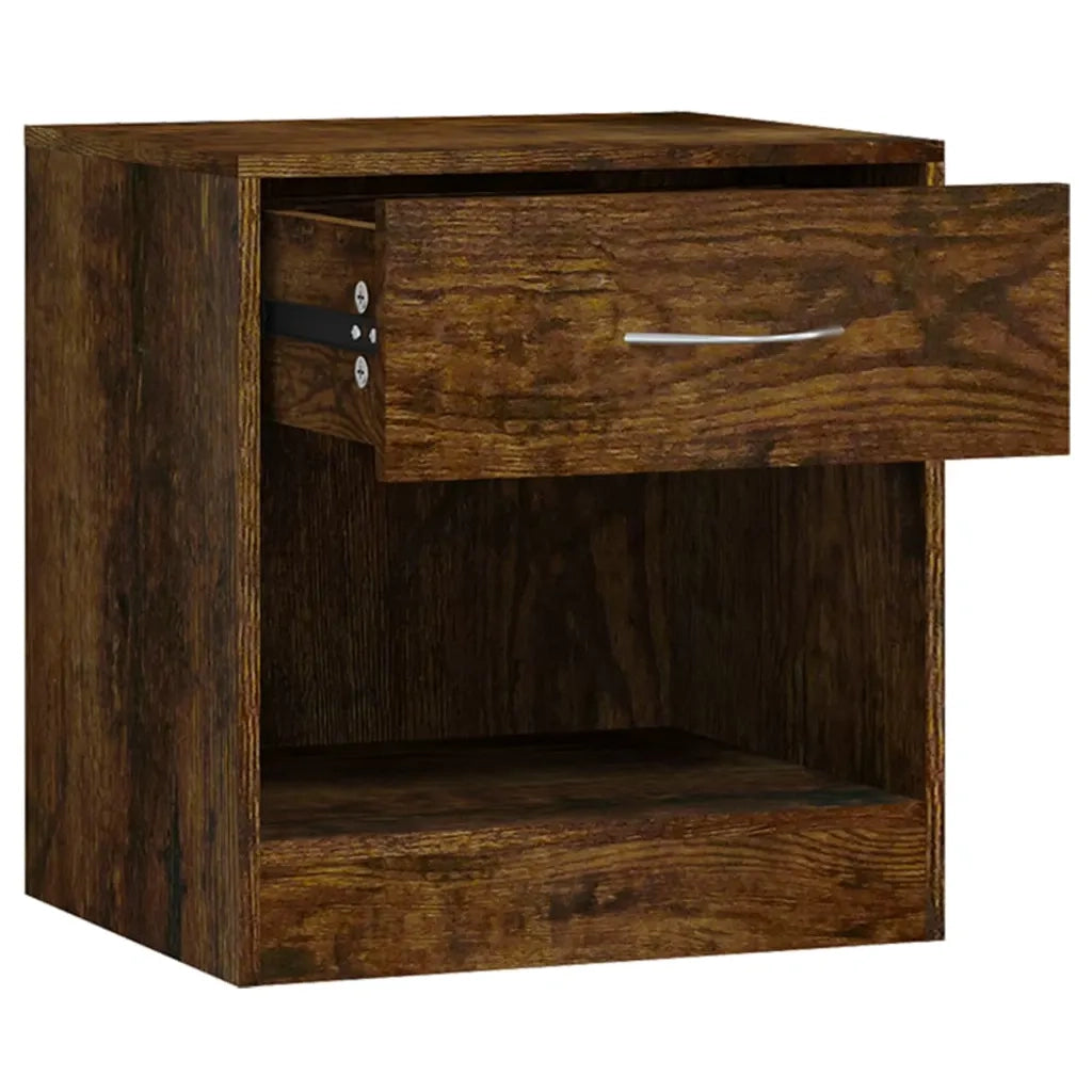 Comodini 2pz con Cassetto Rovere Fumo 342586