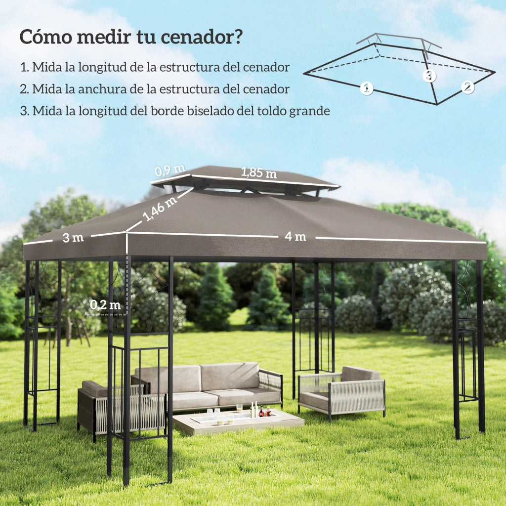 Toldo ¨C Minimal ¨C Marrone 4x3 m