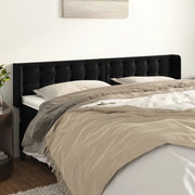 Testiera ad Orecchio-Testata con Orecchie Nera 183x16x78/88 cm in Velluto 932800