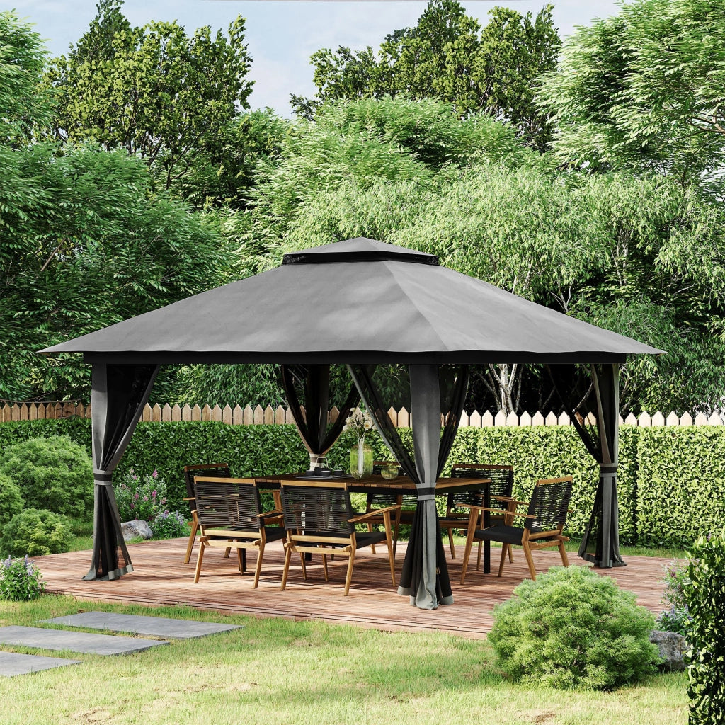 Tendone da giardino pieghevole ¨C Minimal ¨C grigio 4x4 m