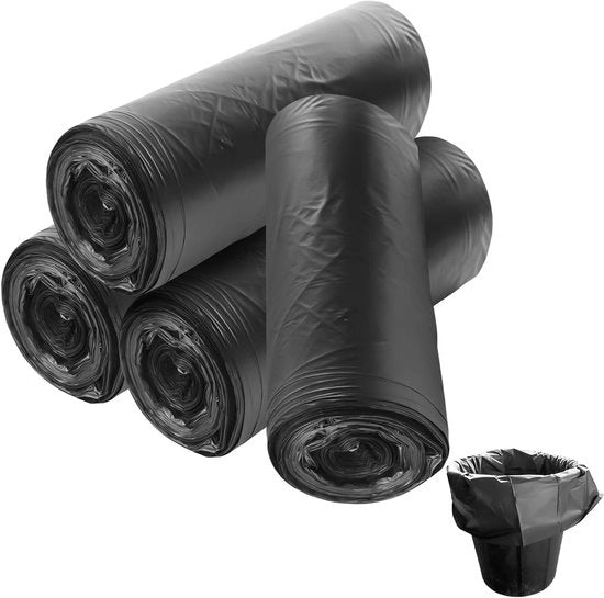 Sacchi per toilette biodegradabili neri 100 pezzi 15 l