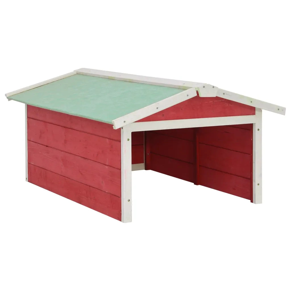 Casetta per Tosaerba Robotizzato 72x87x50 cm Rossa Bianca Abete 170881