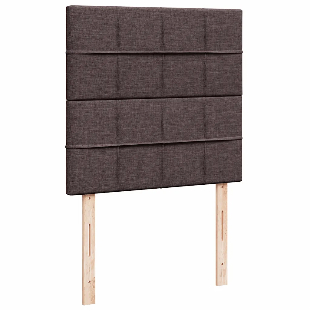 Giroletto a Molle con Materasso Marrone Scuro 90x200 cm Tessuto 3293854
