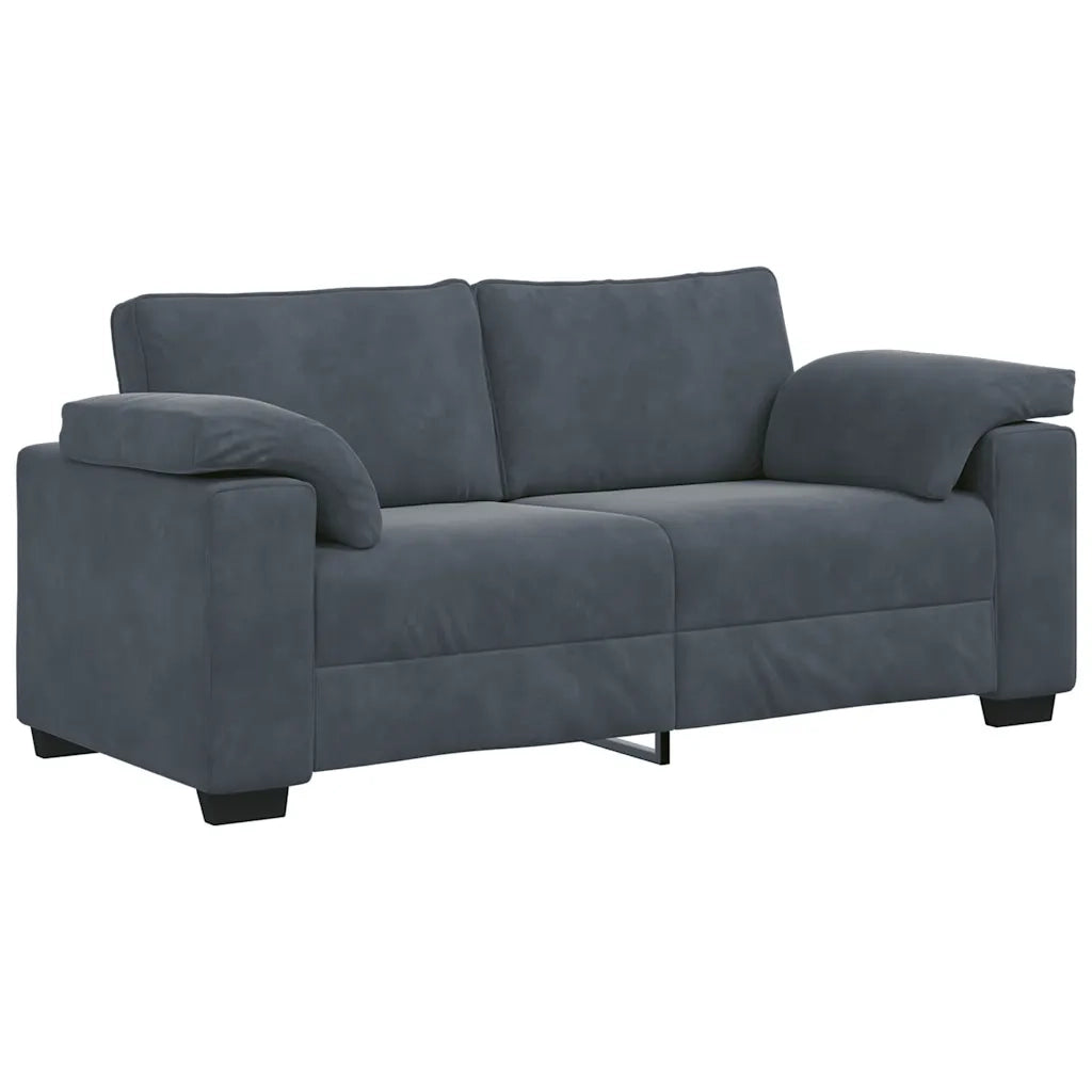 Divano Divanetto-Sofa Grigio Scuro 140 cm in Velluto 722292