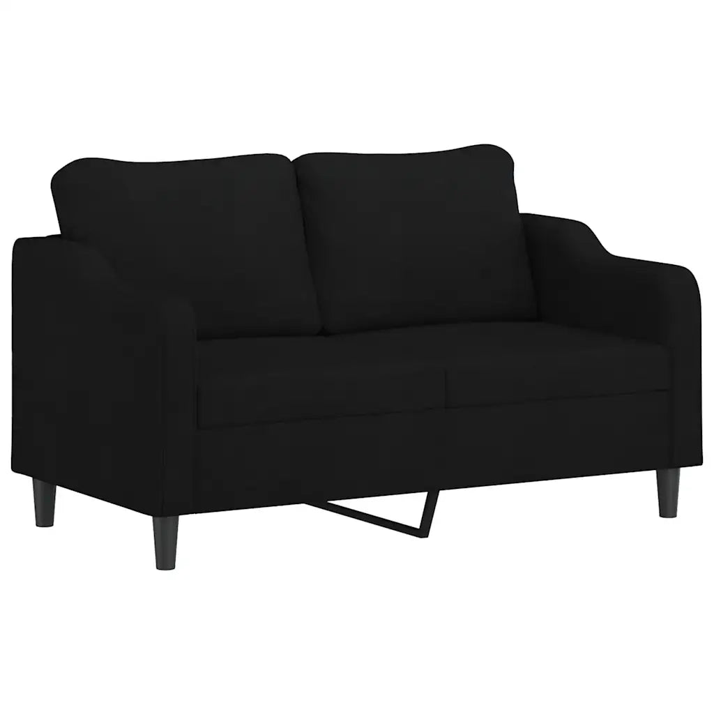 Divano a 2 Posti-Sofa 2 Posti Nero 120 cm in Tessuto 622702