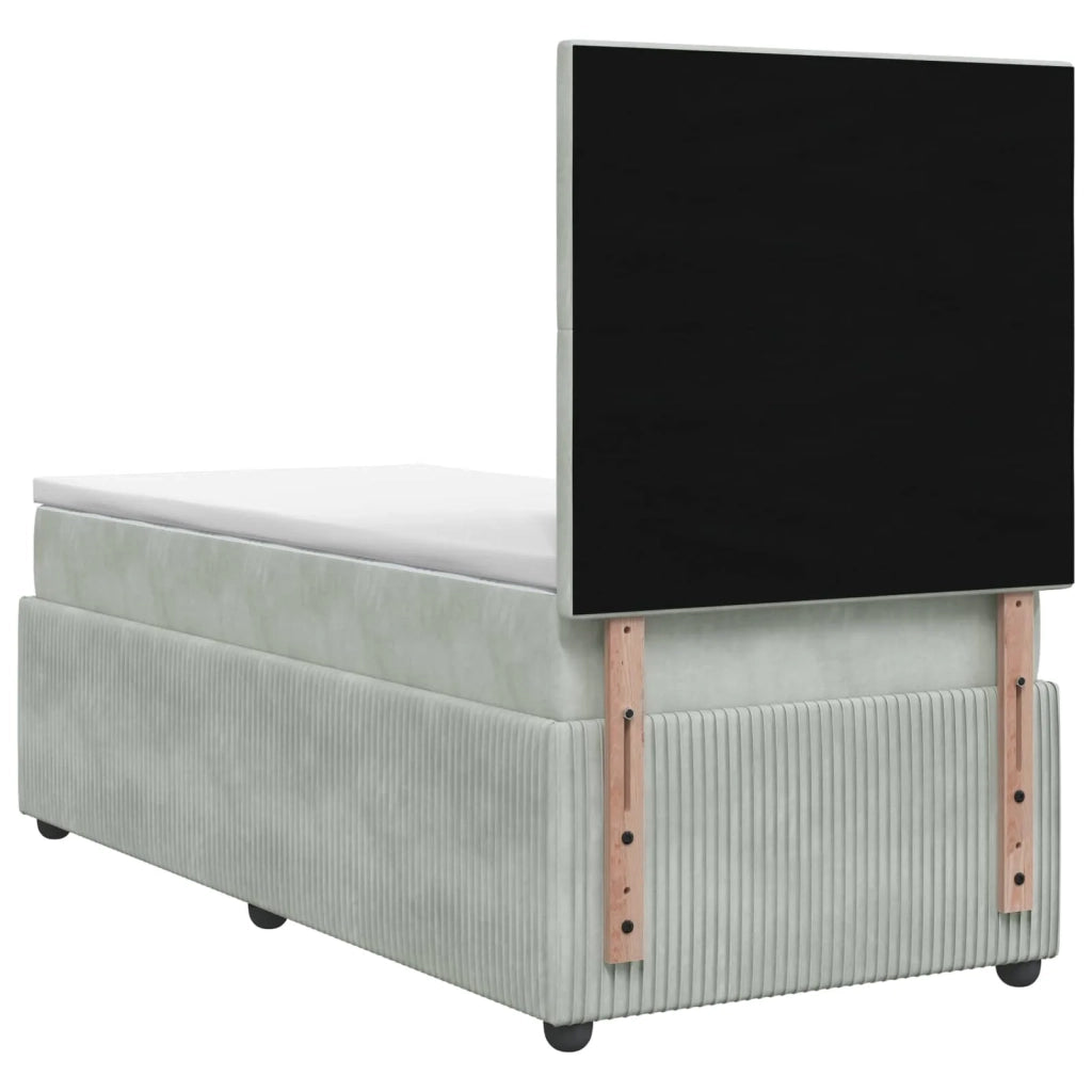 Letto box spring con materasso Grigio Chiaro 90 x 200 cm 3454529