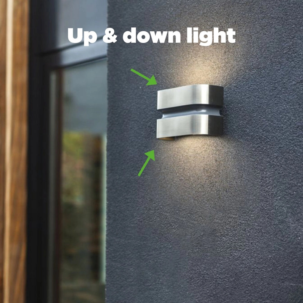 Applique esterna LED Maya argento 15W 3000K Lutec IP44