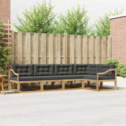 Set di divani da esterno 4 pz Bianco e Antracite Poliestere 3386461