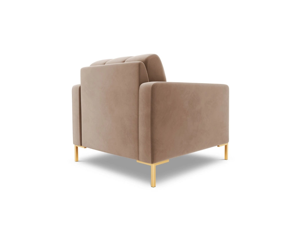 Cosmopolitan Design - Poltrona "Bali" in velluto beige 