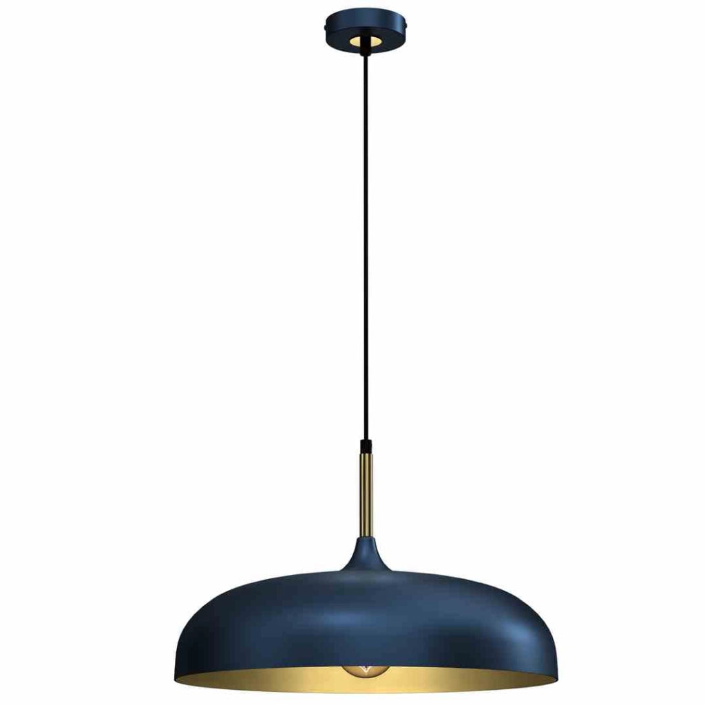 Lampada a sospensione Milagro Lincoln MLP7901 blu oro
