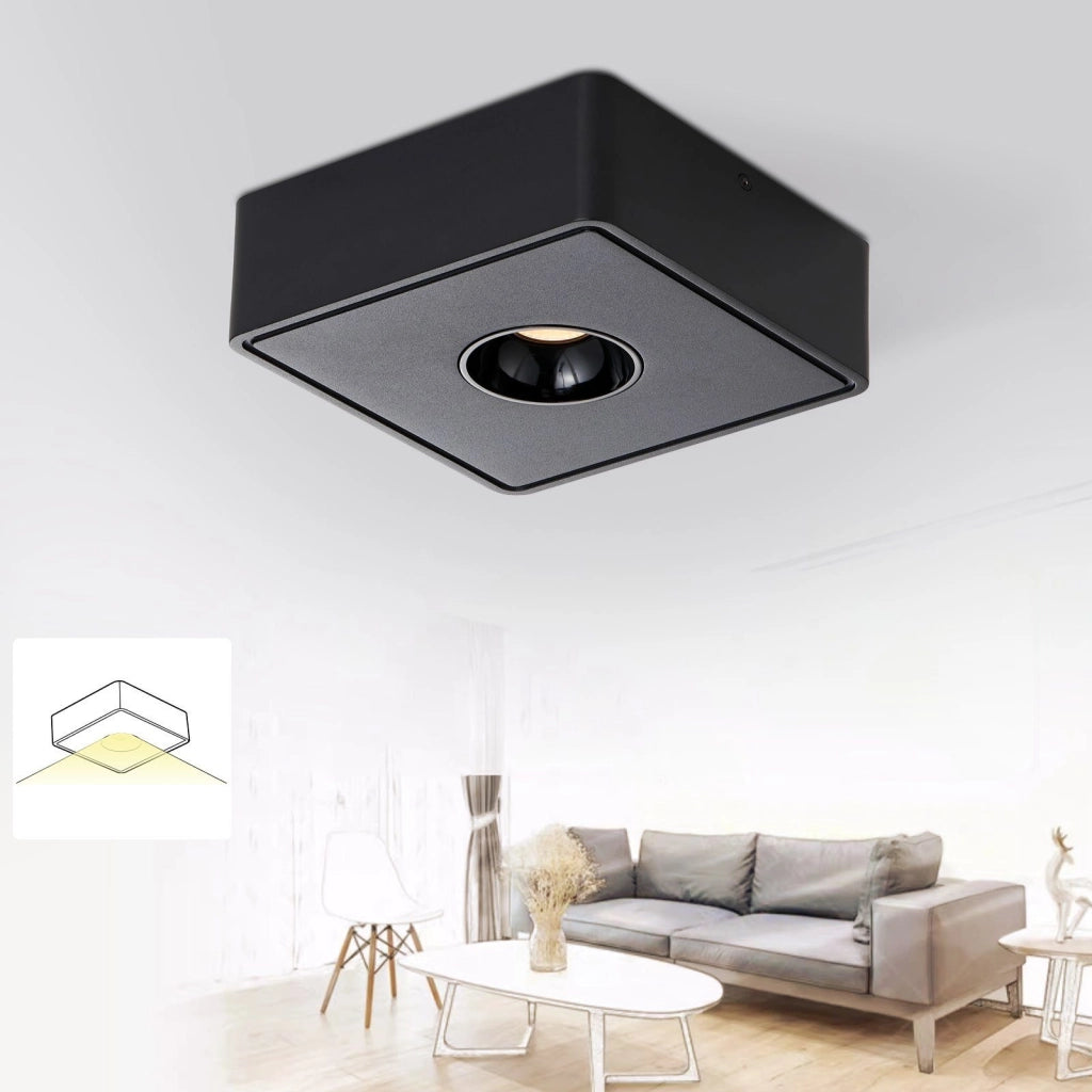 ZMH Faretto da soffitto LED da superficie 7W bianco caldo
