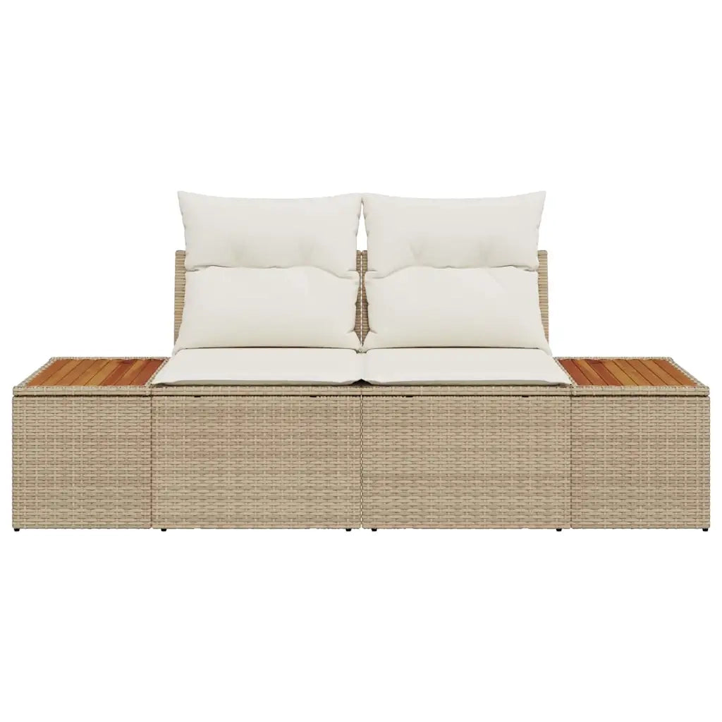 Divano da giardino Beige 184 x 62 x 85cm polyrattan 42006821